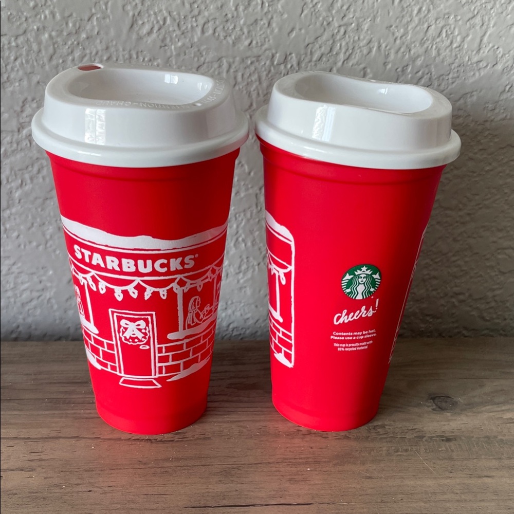 Starbucks Christmas 2025 Red Cup limited edition 16oz - set of 2  (NEW)